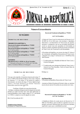 Série I, N.° 42A - Jornal da República