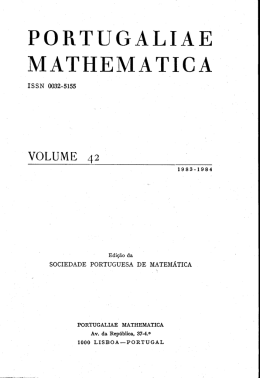 PORTUGALIAE MATHEMATICA