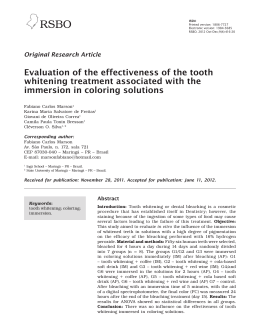 Evaluation of the effectiveness of the tooth whitening
