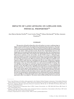 impacts of land leveling on lowland soil physical properties