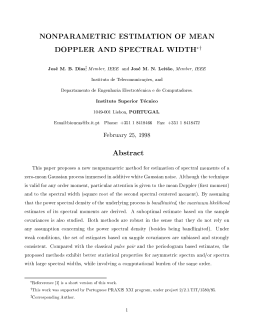 NONPARAMETRIC ESTIMATION OF MEAN DOPPLER AND