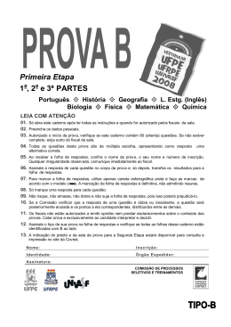 Primeira Etapa 1 , 2 e 3&ordf; PARTES