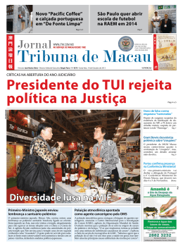 Presidente do TUI rejeita pol&iacute;tica na Justi&ccedil;a