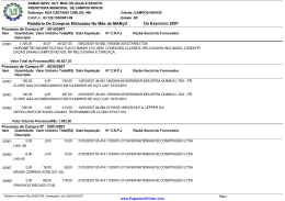 Relatório de Compras 03/2007