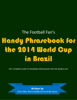 Handy Phrasebook for the 2014 World Cup in Brazil