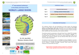 WORLD`s LARGE RIVERS 21.-25. July 2014, Manaus