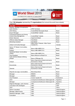 Page | 1 Over 126 delegates representing 71 organisations