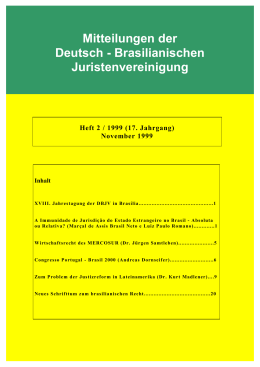 Heft 2 / 1999 - Deutsch-Brasilianische Juristenvereinigung