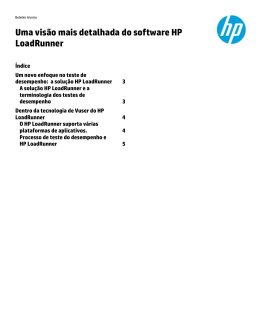 Uma visão mais detalhada do software HP LoadRunner