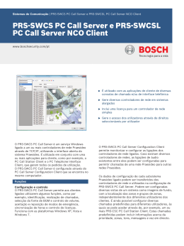 PRS‑SWCS PC Call Server e PRS‑SWCSL PC Call Server NCO Client
