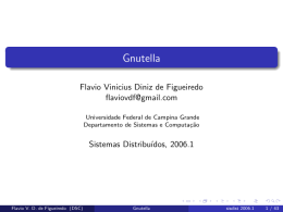 Gnutella - Computação UFCG - Universidade Federal de Campina