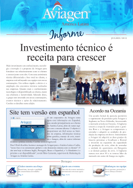 Informe Aviagen&ndash; Julho 2012