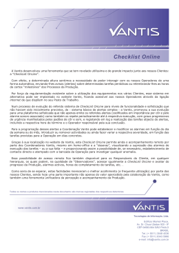 Checklist Online - Bem-vindo à Vantis