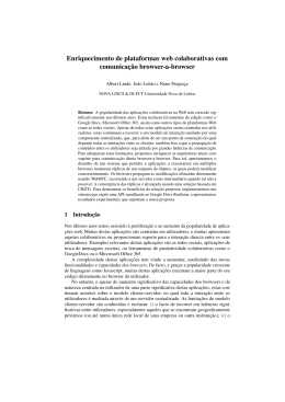 Enriquecimento de plataformas web colaborativas com comunica&ccedil;&atilde;o