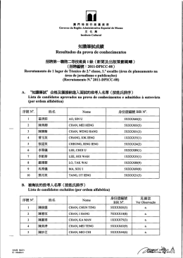 Resultados da prova de conhecinlentos