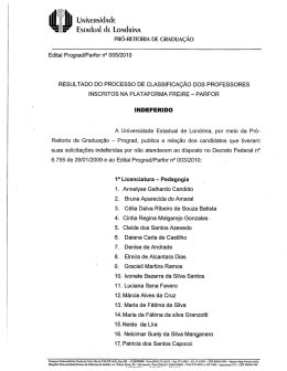 Edital Prograd/Parfor 005/2010