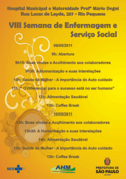 VIII Semana de Enfermagem e