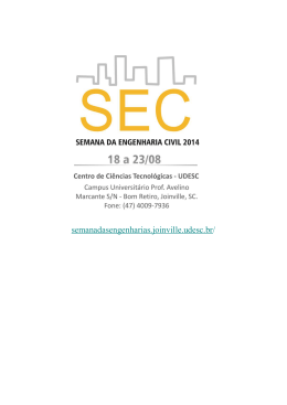 VIII SEMANA DE ENGENHARIA CIVIL &ndash; SEC 2009