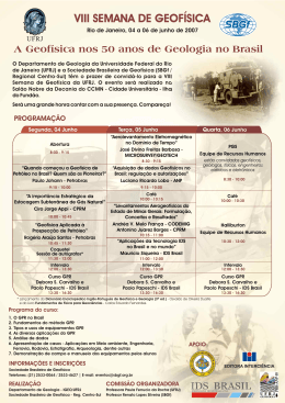 VIII Semana da UFRJ - Sociedade Brasileira de Geofísica