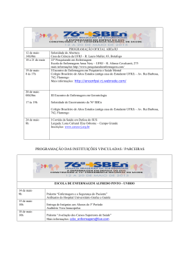 Programa&ccedil;&atilde;o Completa - Associa&ccedil;&atilde;o Brasileira de Enfermagem