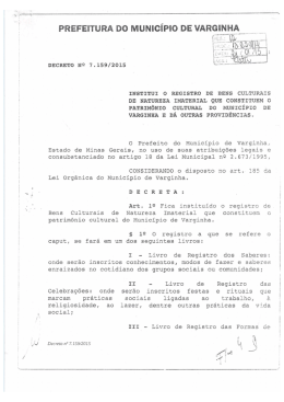 Decreto 7159/2015 - Funda&ccedil;&atilde;o Cultural de Varginha