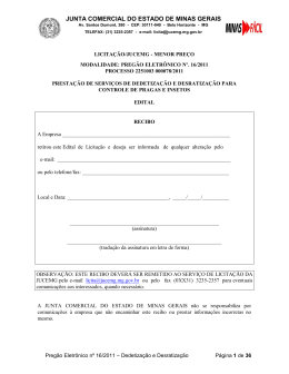 Edital Preg&atilde;o Eletr&ocirc;nico - Processo 78/2011