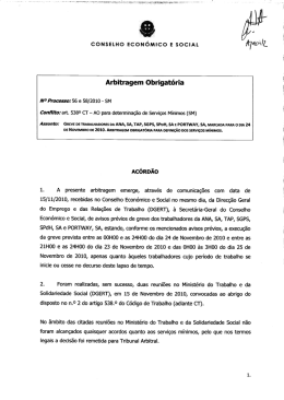 Arbitragem Obrigat&oacute;ria - Conselho Econ&oacute;mico e Social