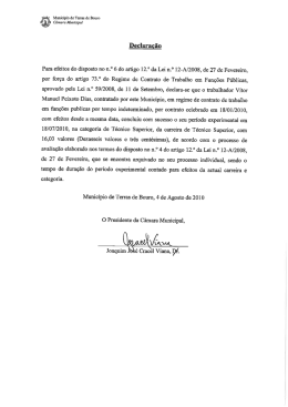 Vitor Manuel Peixoto Dias - C&acirc;mara Municipal de Terras de Bouro