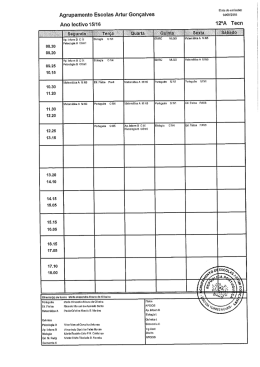 12º A / 12º B / 12º C / 12º D / 12º E / 12º F