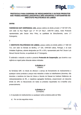 farm&aacute;cias gap unipessoal lda - Instituto Polit&eacute;cnico de Lisboa