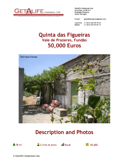 Quinta das Figueiras 50,000 Euros Description and Photos