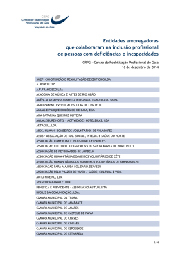 Entidades empregadoras que colaboraram na inclus&atilde;o