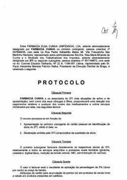 Entre FARMACIA ELSA CUNHA UNIPESSOAL LDA, adiante