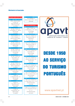 DESDE 1950 AO SERVIÇO DO TURISMO PORTUGUÊS