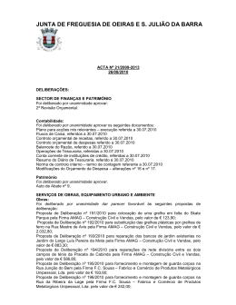 Acta da Junta de Freguesia nº 21/2009-2013