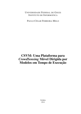 Uma Plataforma para CrowdSensing Móvel Dirigida por Modelos