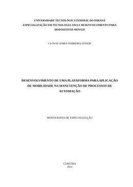 DESENVOLVIMENTO DE UMA PLATAFORMA PARA