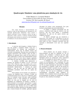 Quadrocopter Simulator: uma plataforma para simula&ccedil;&atilde;o