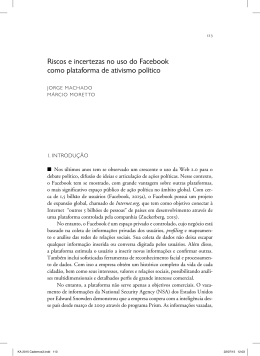 5- Riscos e incertezas no uso do Facebook como plataforma de
