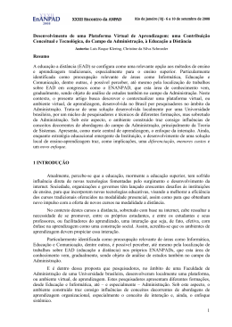1 Desenvolvimento de uma Plataforma Virtual de Aprendizagem