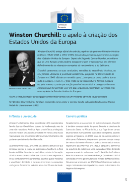 Winston Churchill: o apelo à criação dos Estados Unidos da Europa