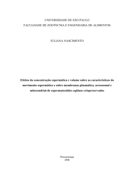Efeitos da concentra&ccedil;&atilde;o esperm&aacute;tica e volume sobre as