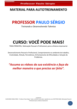 professor paulo s&eacute;rgio curso: voc&ecirc; pode mais!