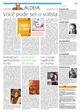 Voc&ecirc; pode ser o solista