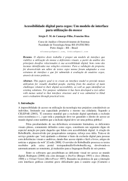 Acessibilidade digital para cegos: Um modelo de interface