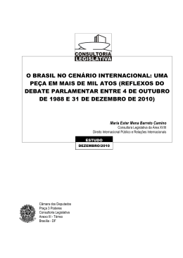 o brasil no cenário internacional: uma peça em mais de mil atos