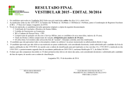 Resultado Vestibular 2015