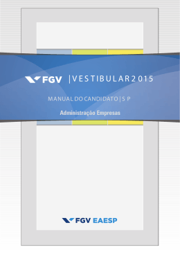 | VESTIBULAR 2015 - Vestibular FGV