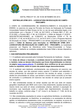 Vestibular Procampo 2015 - Copeve