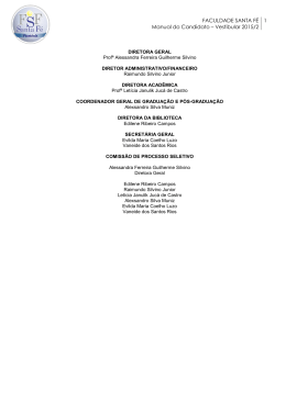 FACULDADE SANTA F&Eacute; Manual do Candidato &ndash; Vestibular 2015/2 1